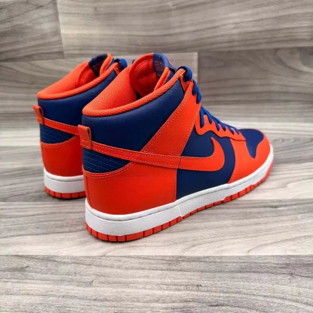 Nike Dunk High Retro 'Knicks' Men's Shoes Orange-Deep Royal DD1399-800